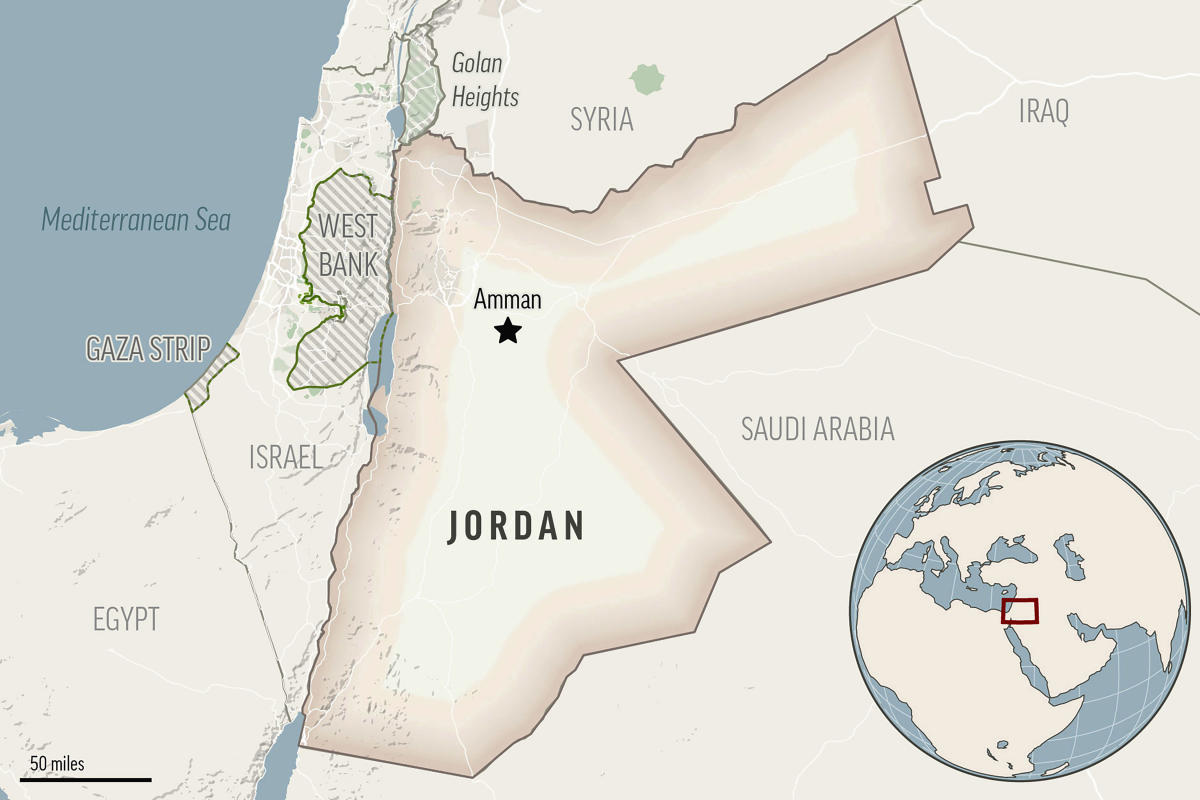 Shootout in southern Jordan kills 3 officers, suspect