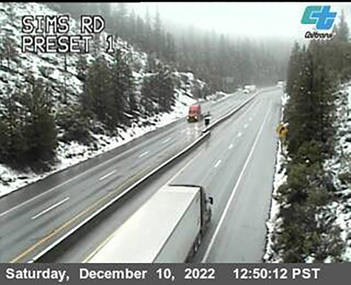 Storm blowing through California dumps snow in Sierra