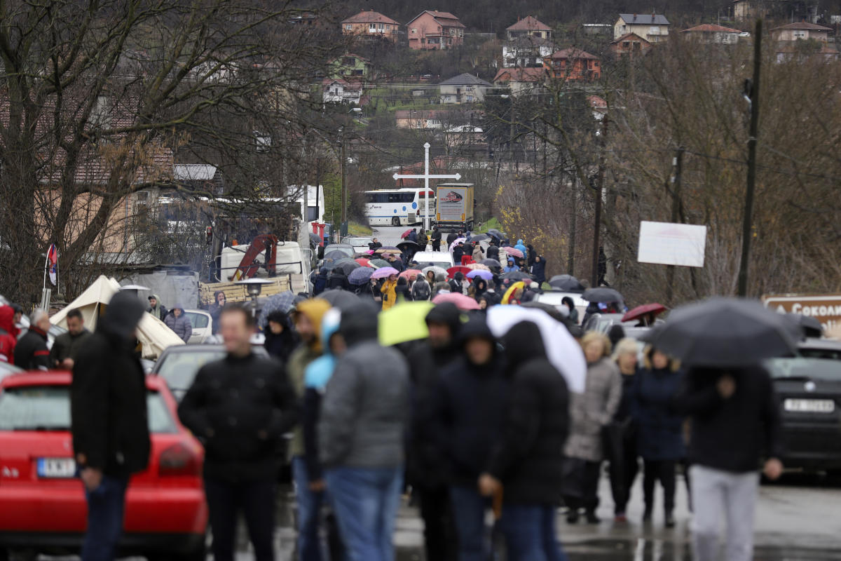 Tensions run high in north Kosovo as Serbs block roads