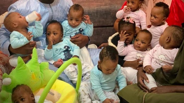 World-record nonuplets return home to Mali from Morocco