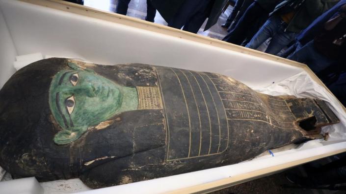 Ancient Egyptian ‘Green Coffin’ returned to Cairo by US